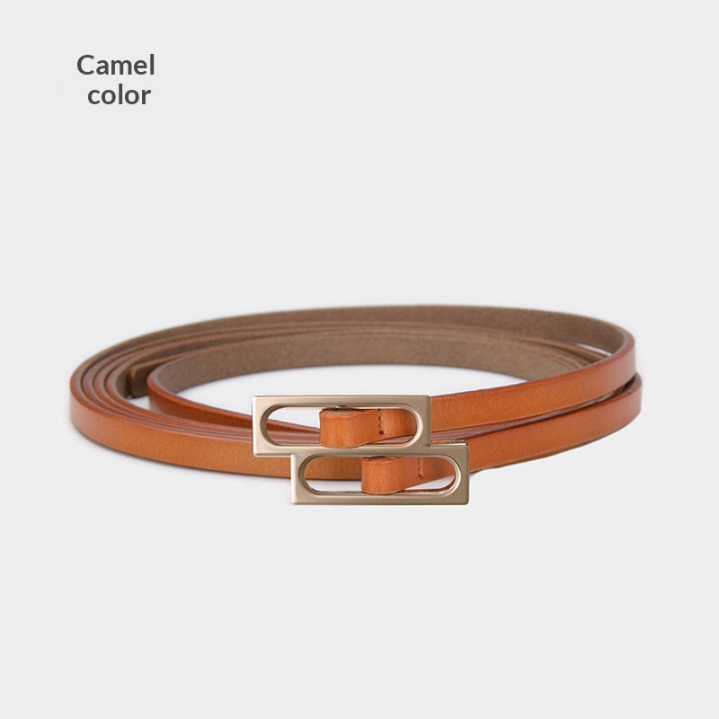Retro Leder Gürtel mit Doppelbügeln – Bild 11 | LuxeStyle