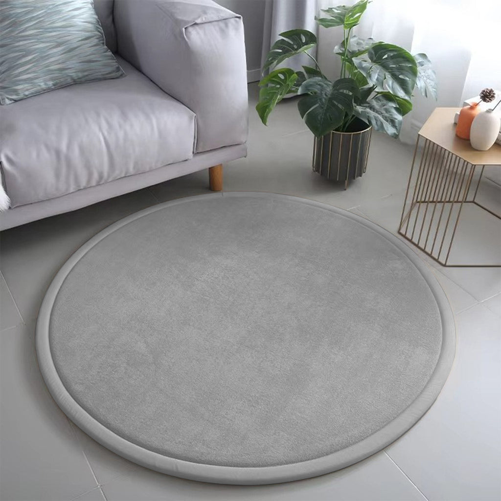 Japanische Bodenmatte, minimalistisch, rund