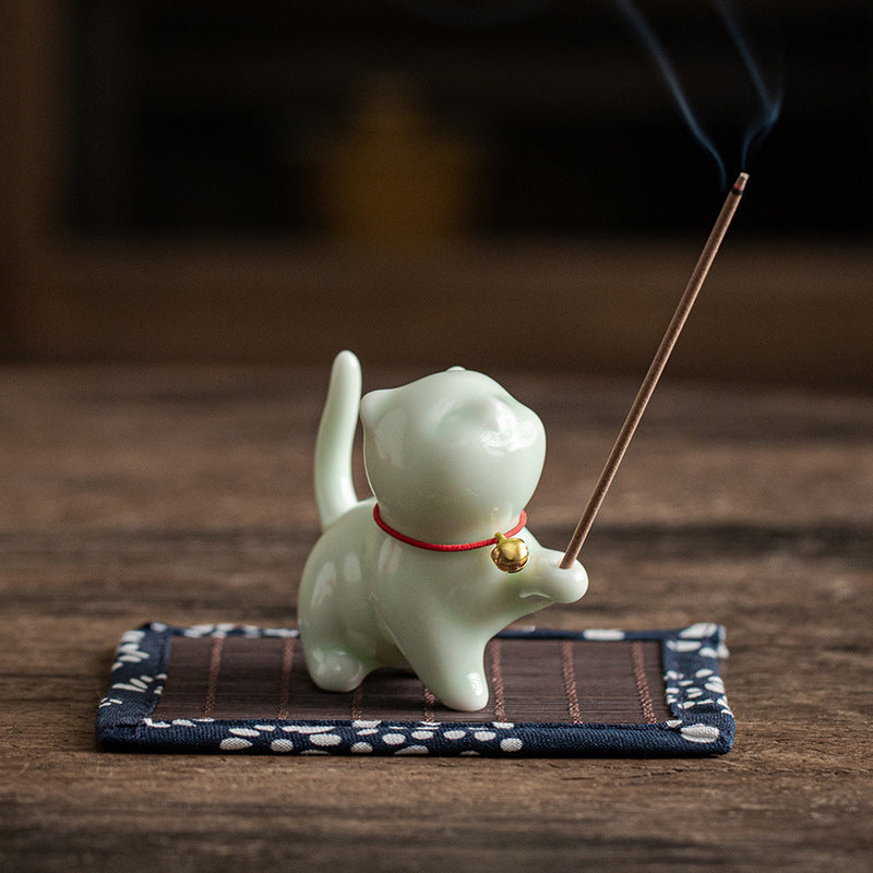 Katzenornament aus Keramik – chinesischer Stil – Bild 2 | LuxeStyle