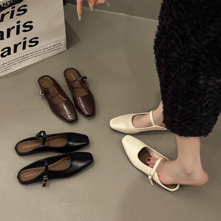 Retro Ballerinas aus Wildleder