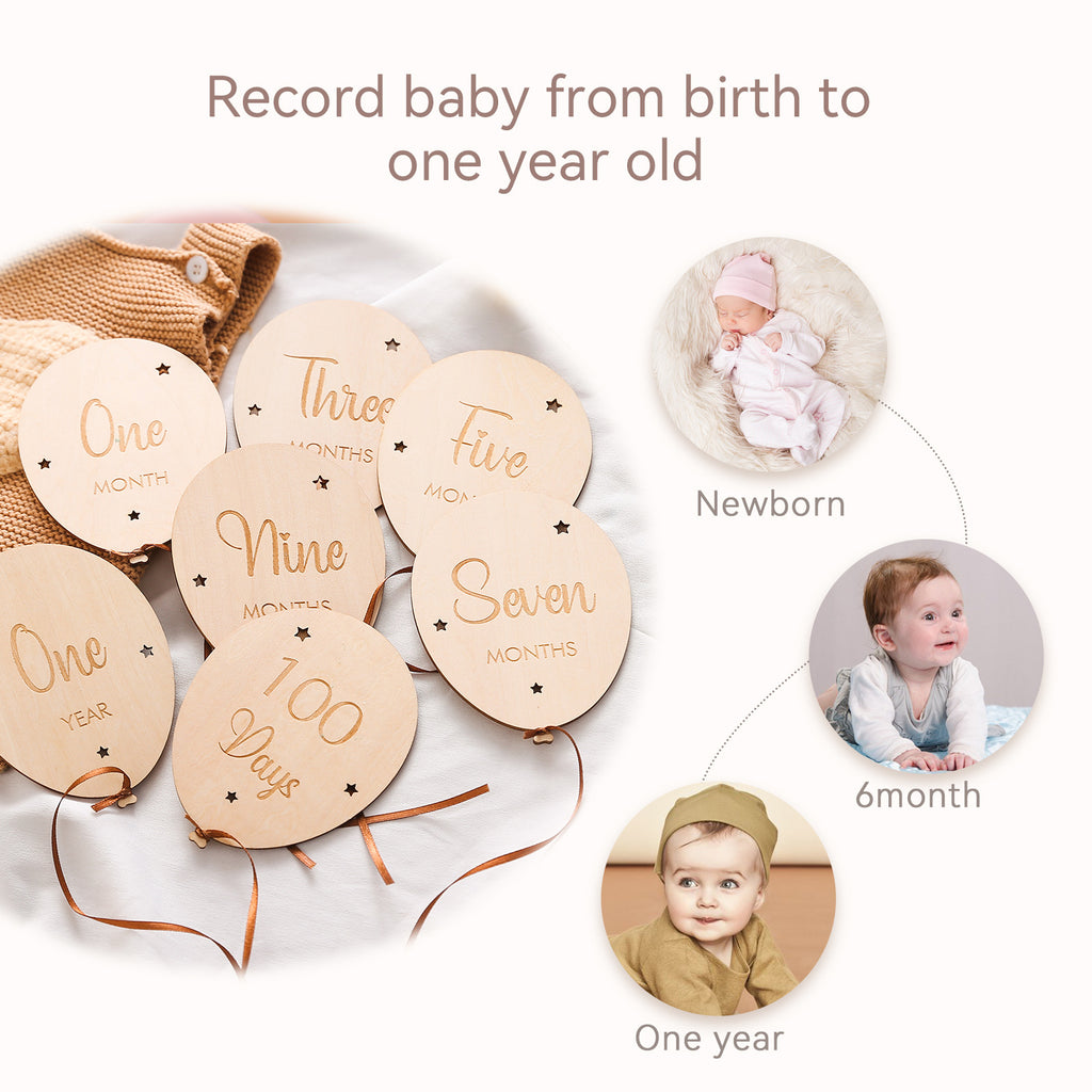 Holztafel für Babyfotos