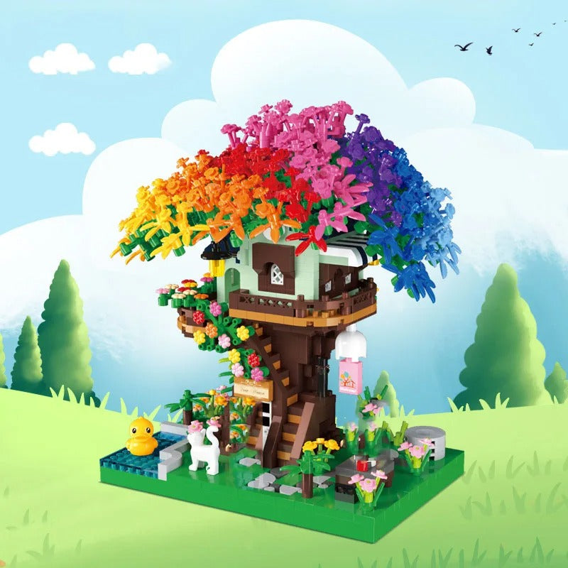 DIY Mikro-Bausteine Regenbogen-Baumhaus | LuxeStyle