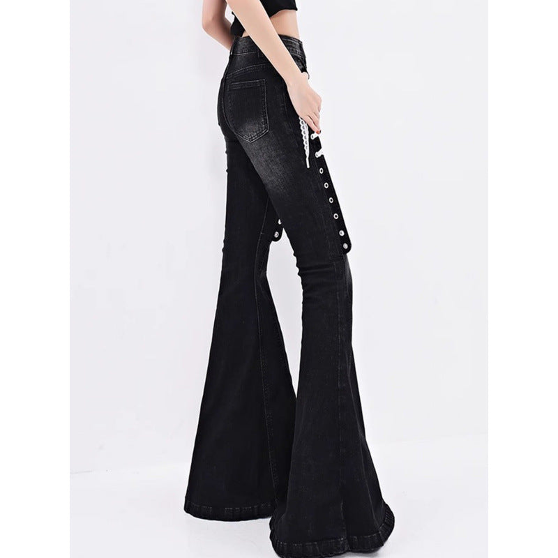 Bootcut Jeans mit Spitze für Damen
