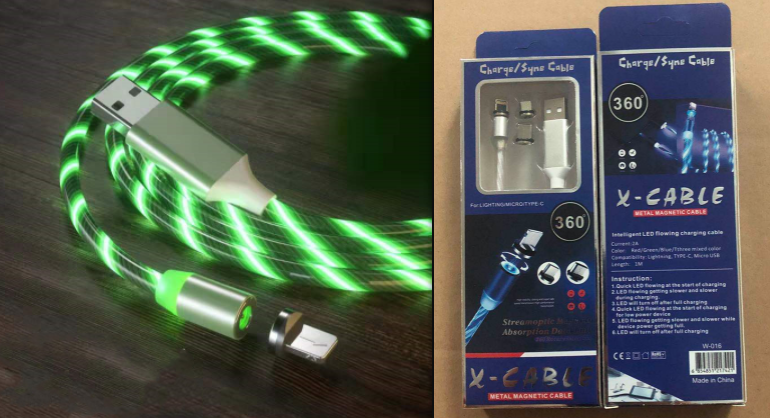Magnetisches LED-Ladekabel 3-in-1