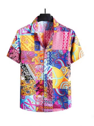 Casual Kurzarm-Shirt mit Digital-Druck