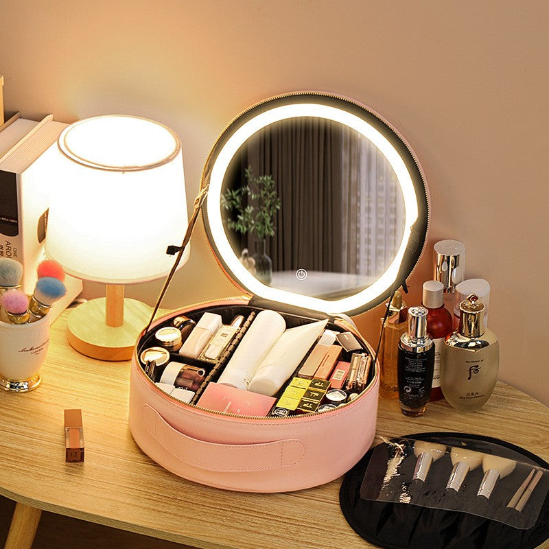 Smarte LED Schminktasche mit Spiegel