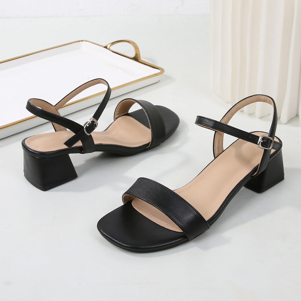 Riemchensandalen mit Chunky-Absatz