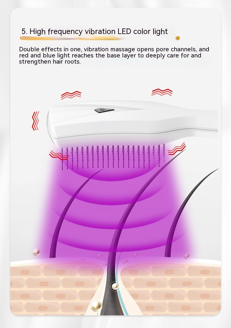 Rotlicht Vibrations-Massagekamm für vitales Haar