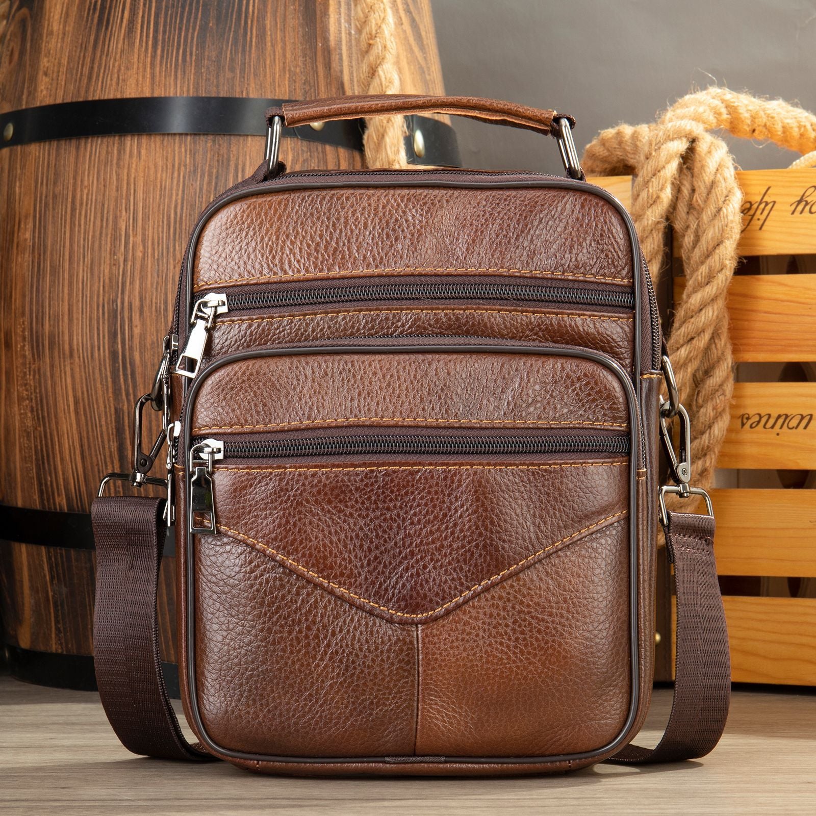 Männer Leder Crossbody Bag