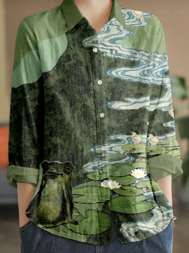 Langarmshirt mit 3D-Effekt-Muster – Bild 4 | LuxeStyle