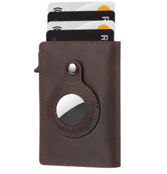 AirTag Leder-Portemonnaie mit RFID-Schutz