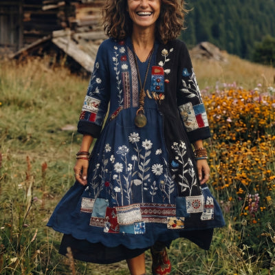 Boho-Midikleid mit Print – Bild 5 | LuxeStyle