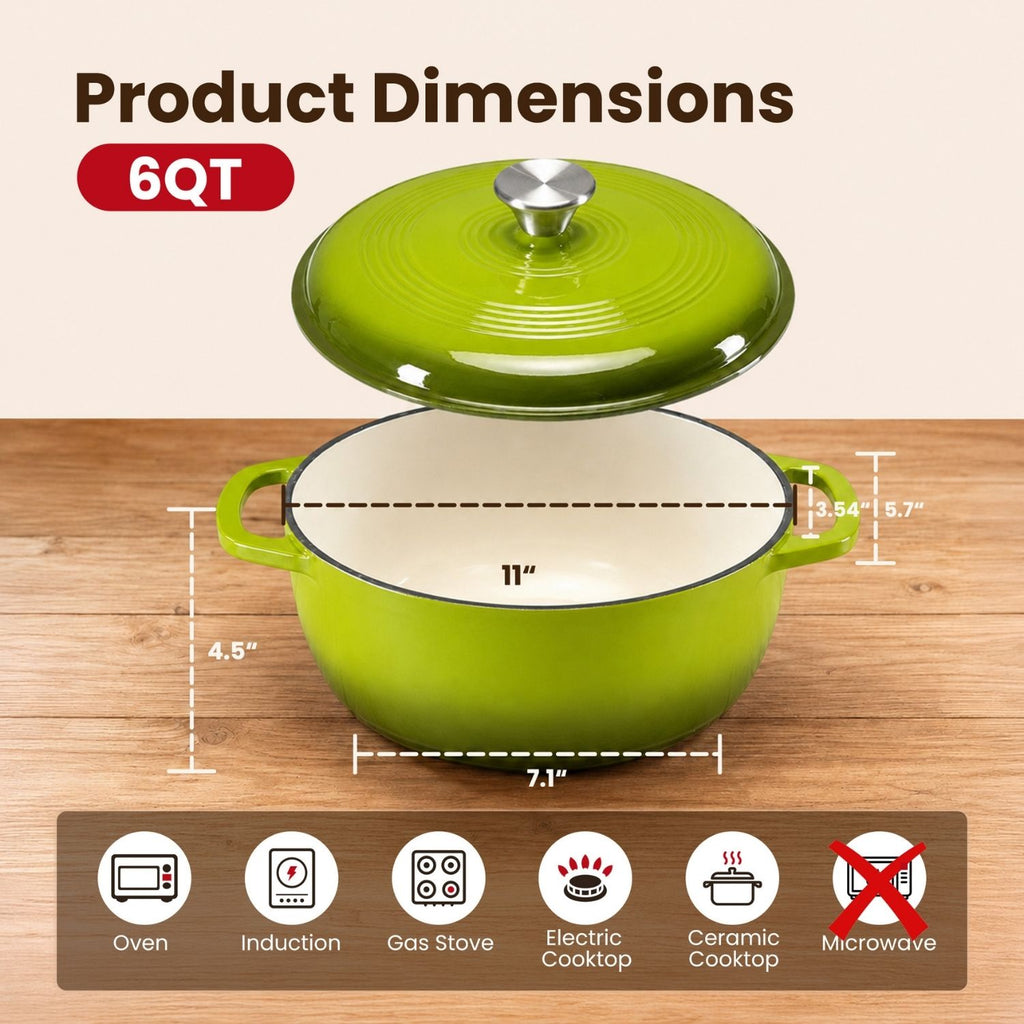 Emaillierter Gusseisen-Topf mit 6 Quart