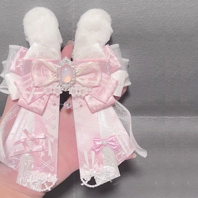 Bunny Ear Bow Brooch in Pink, Blau, Rosa – Bild 6 | LuxeStyle