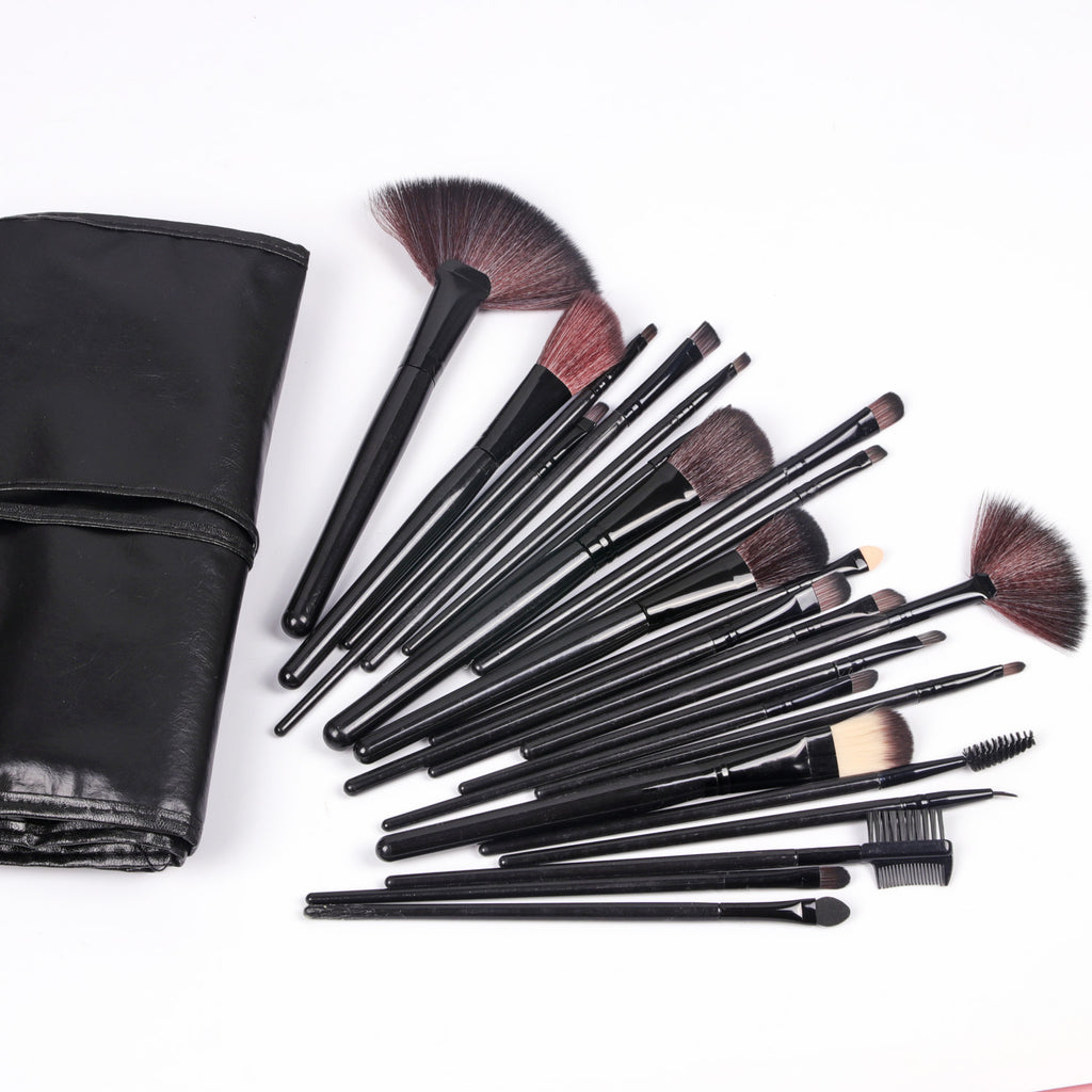 24er Make-up Pinselset mit PU-Aufbewahrungstasche – Bild 7 | LuxeStyle