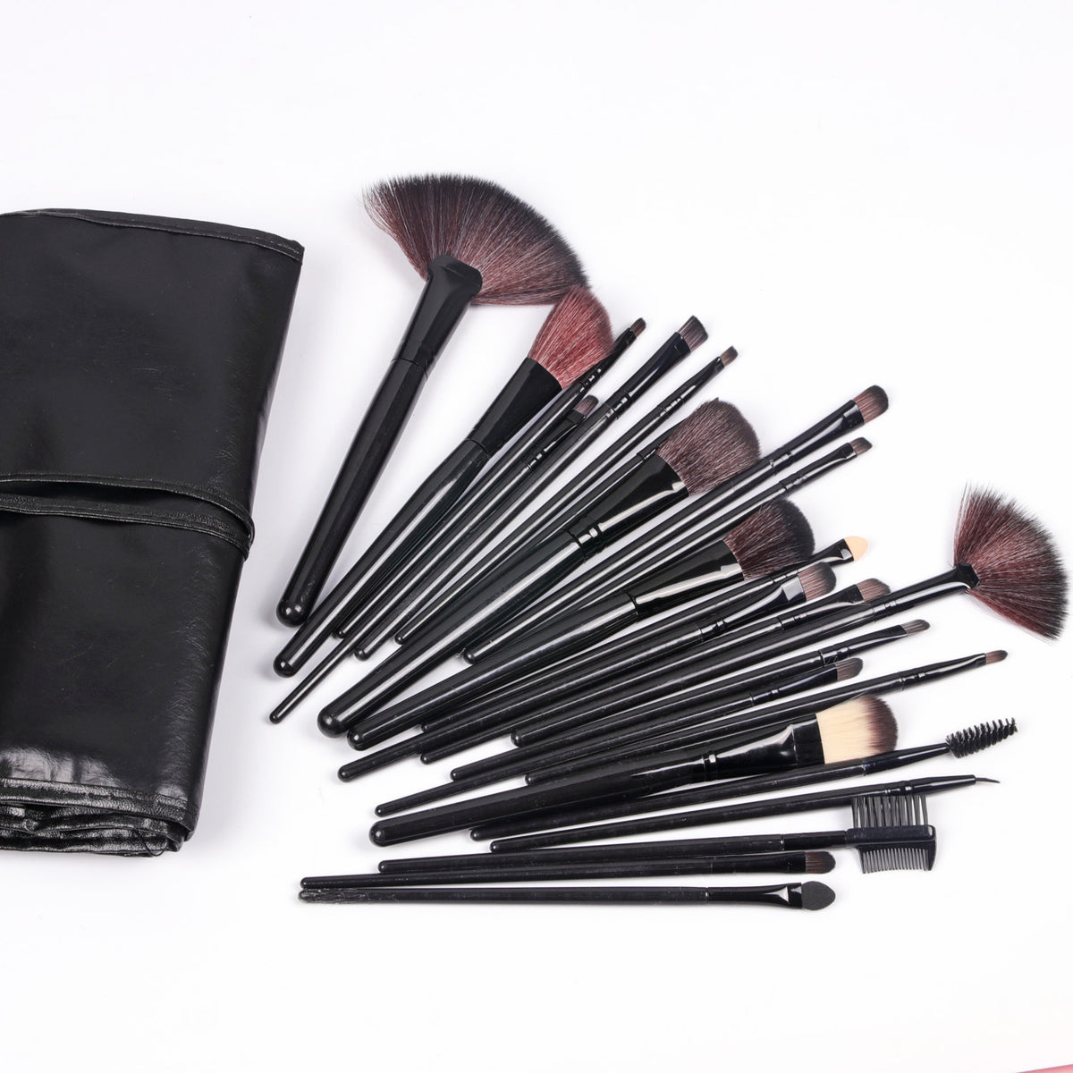 24er Make-up Pinselset mit PU-Aufbewahrungstasche – Bild 7 | LuxeStyle
