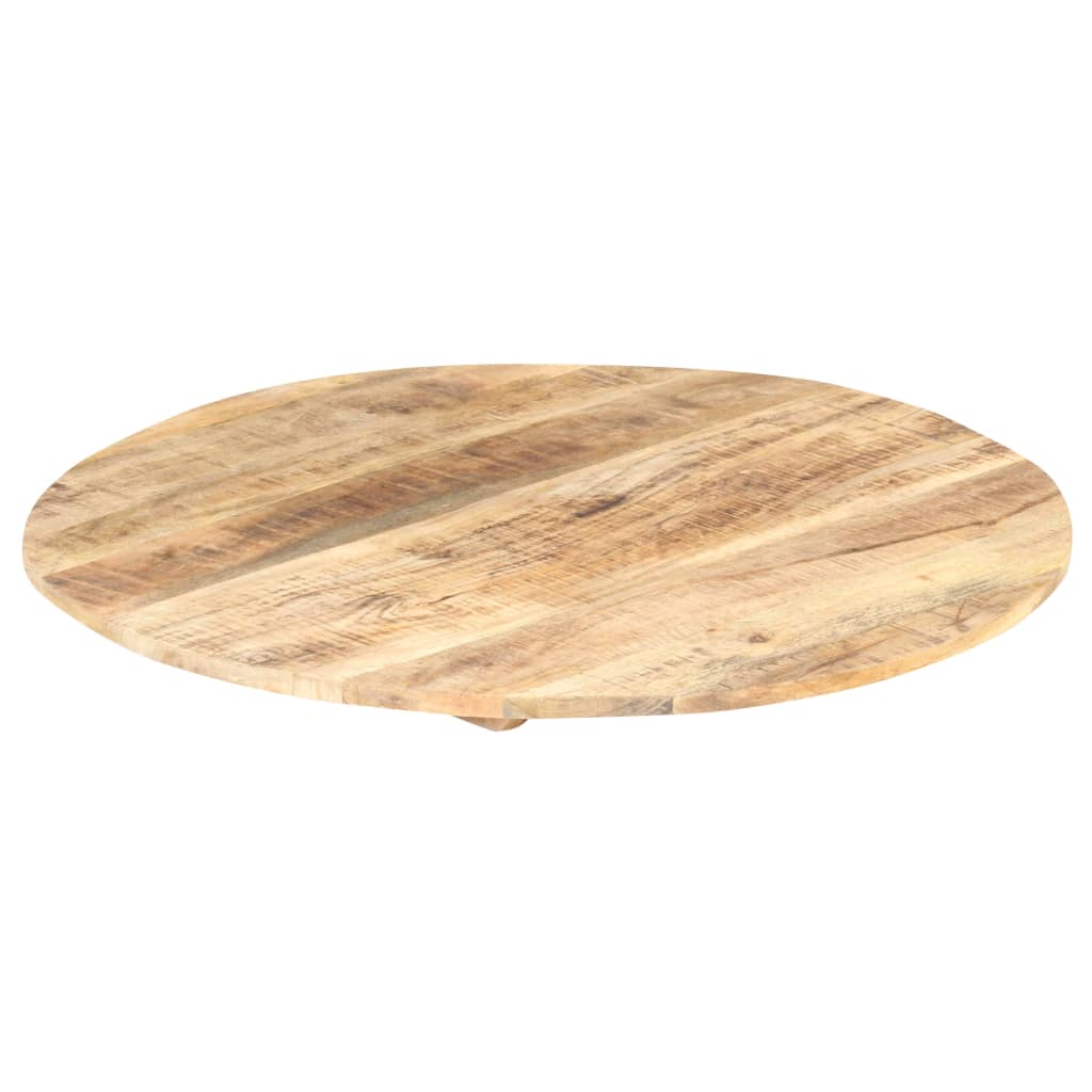 Runde Tischplatte aus massivem Mangoholz
