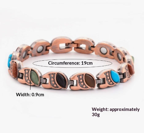 Magnetarmband aus rotem Kupfer für Damen – Bild 3 | LuxeStyle
