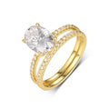 Moissanite Ring Ensemble aus 925er Silber – Bild 1 | LuxeStyle