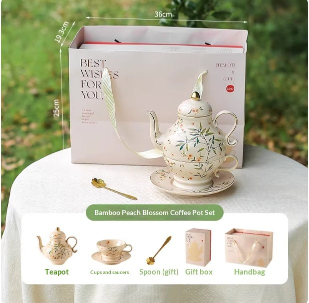 Keramik Teekannen-Set im Vintage-Stil