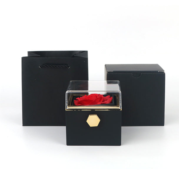 Drehbare Rosen-Schmuckbox