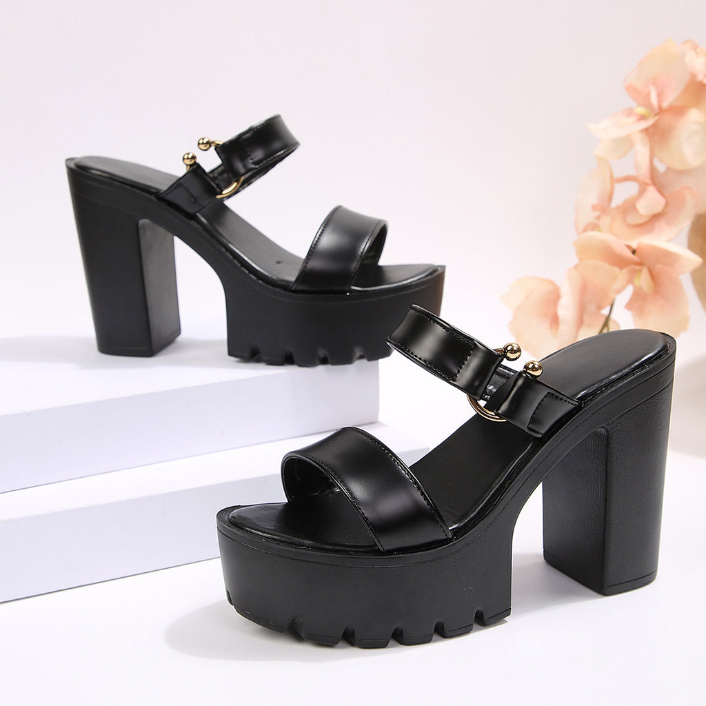 Modische Casual Sandalen mit hohem Absatz