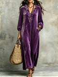 Samtkleid mit Laternenärmeln – Bild 10 | LuxeStyle