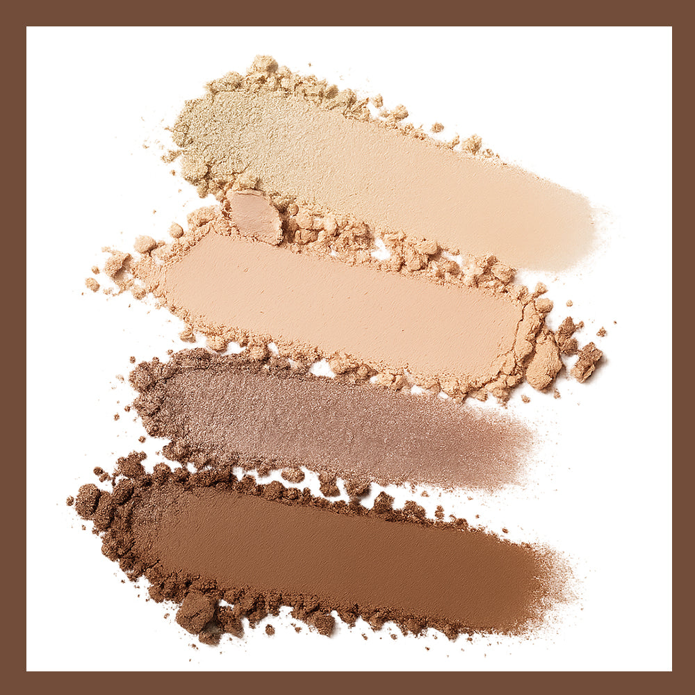 4-Ton Eyeshadowpalette mit Erde-Ton & Traubenfarbe, Multifunktional