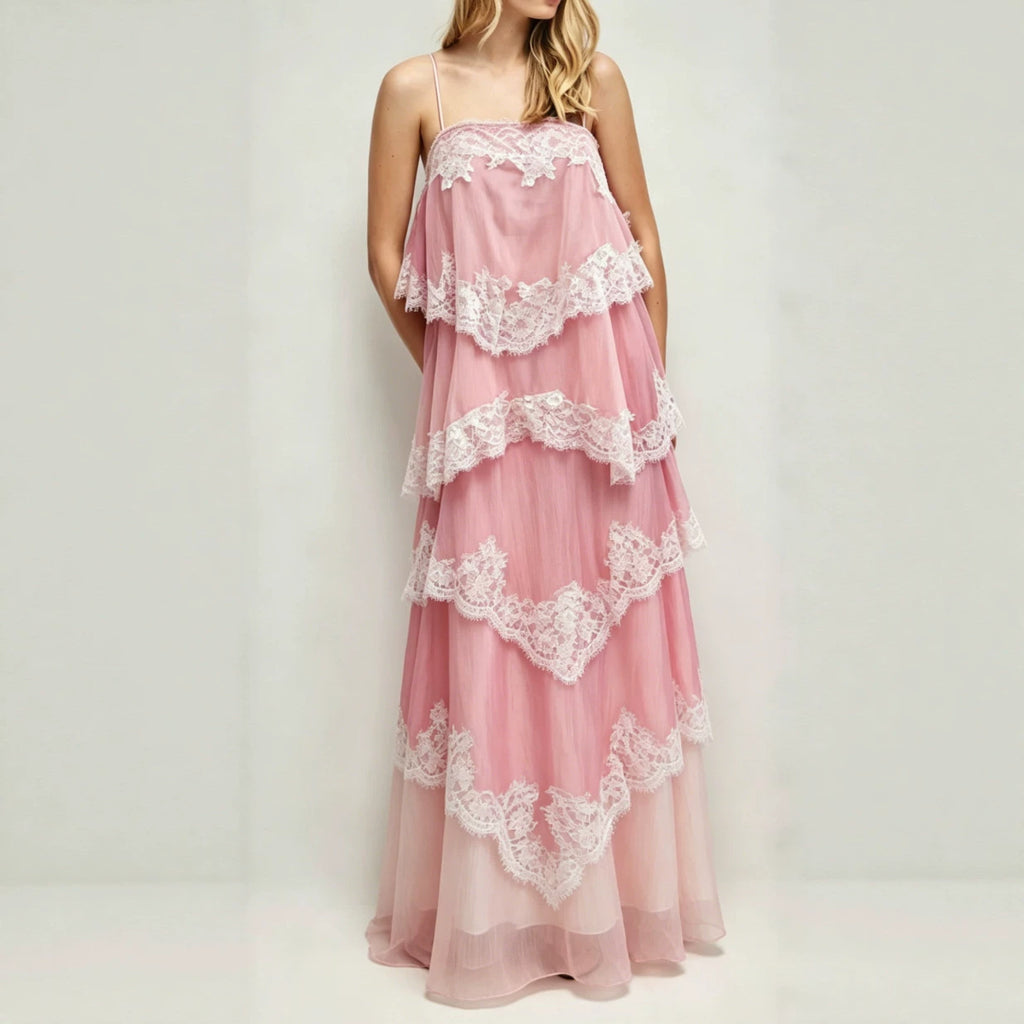 Vintage Spitze Ombre Maxi-Kleid – Bild 6 | LuxeStyle