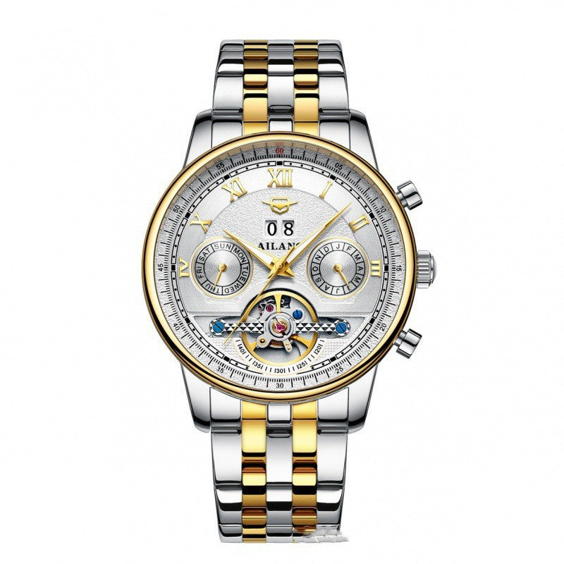Automatische Mechanische Herrenuhr Sun Moon Stars