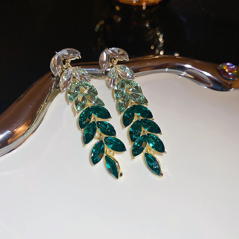 Elegante Emaille-Ohrringe mit Blumenmuster