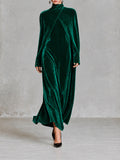 A-Linien-Kleid mit Rollkragen und langen Ärmeln – Bild 7 | LuxeStyle