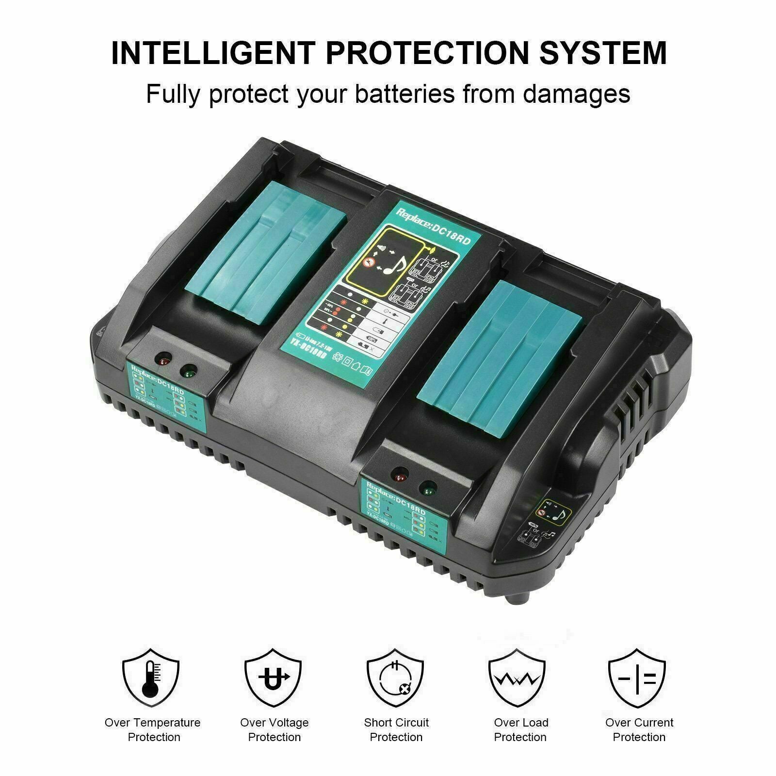 Doppel-Schnellladegerät für Makita 18V Akkus