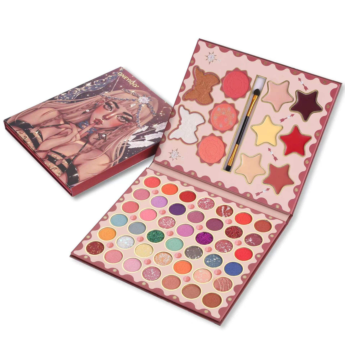 Lidschatten-Palette mit 48 Farben | LuxeStyle