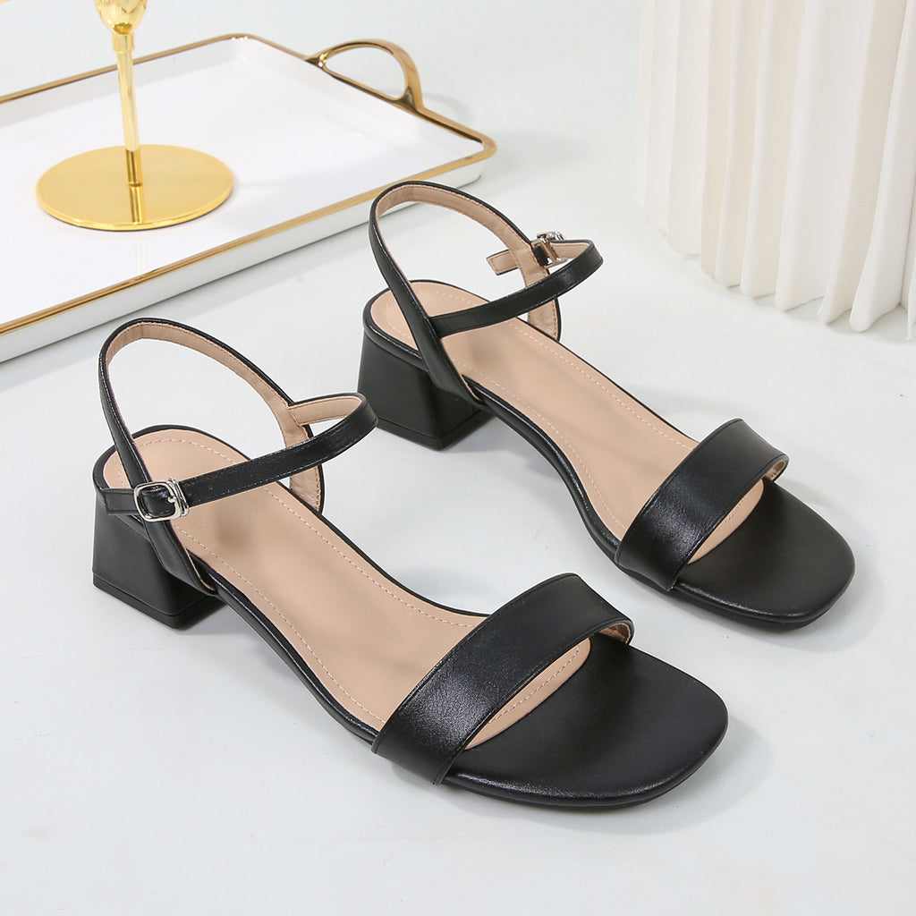 Riemchensandalen mit Chunky-Absatz