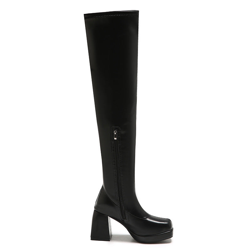 Overknee-Stiefel mit Plateau