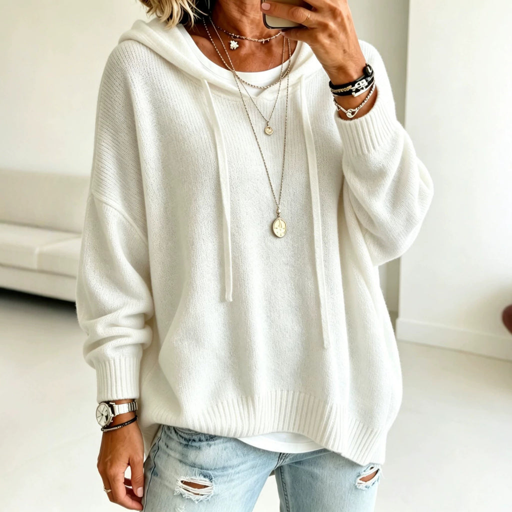 Langer Pullover mit lockerer Passform