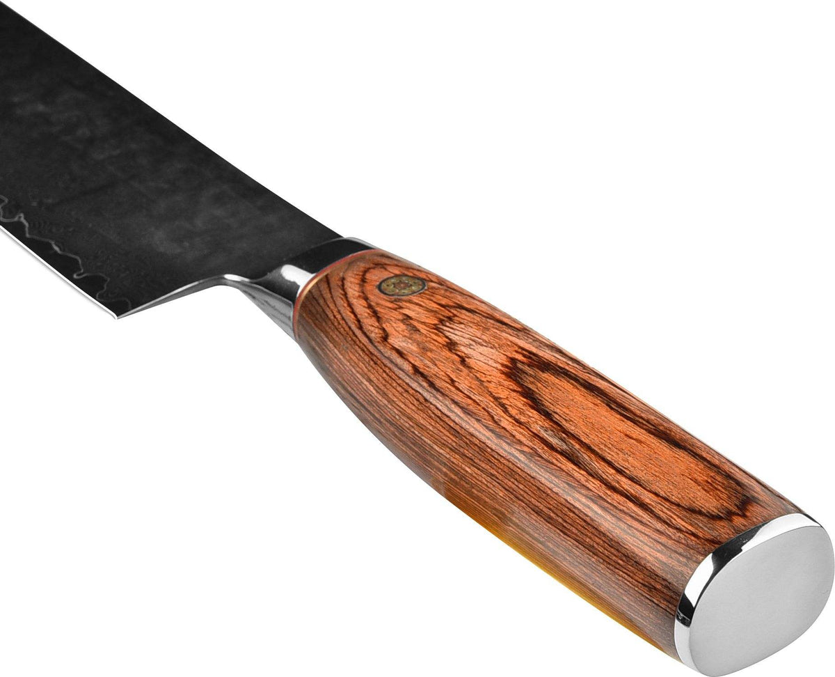 Damaststahl-Hackmesser mit Holzgriff – Bild 6 | LuxeStyle