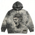 Pullover mit Kapuze und Print