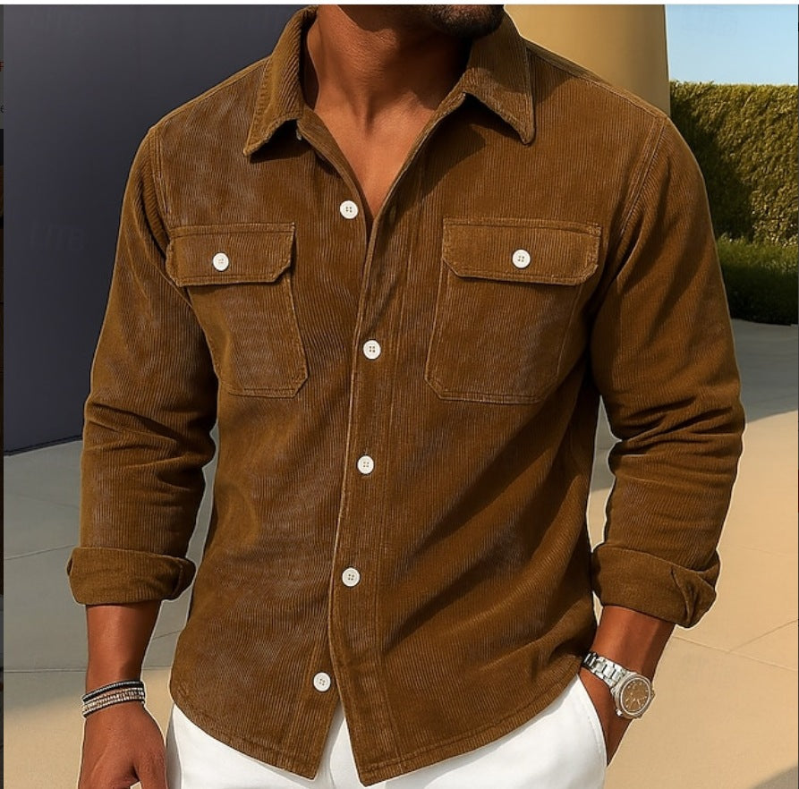 Corduroy Hemd-Jacke für Herren – Bild 8 | LuxeStyle