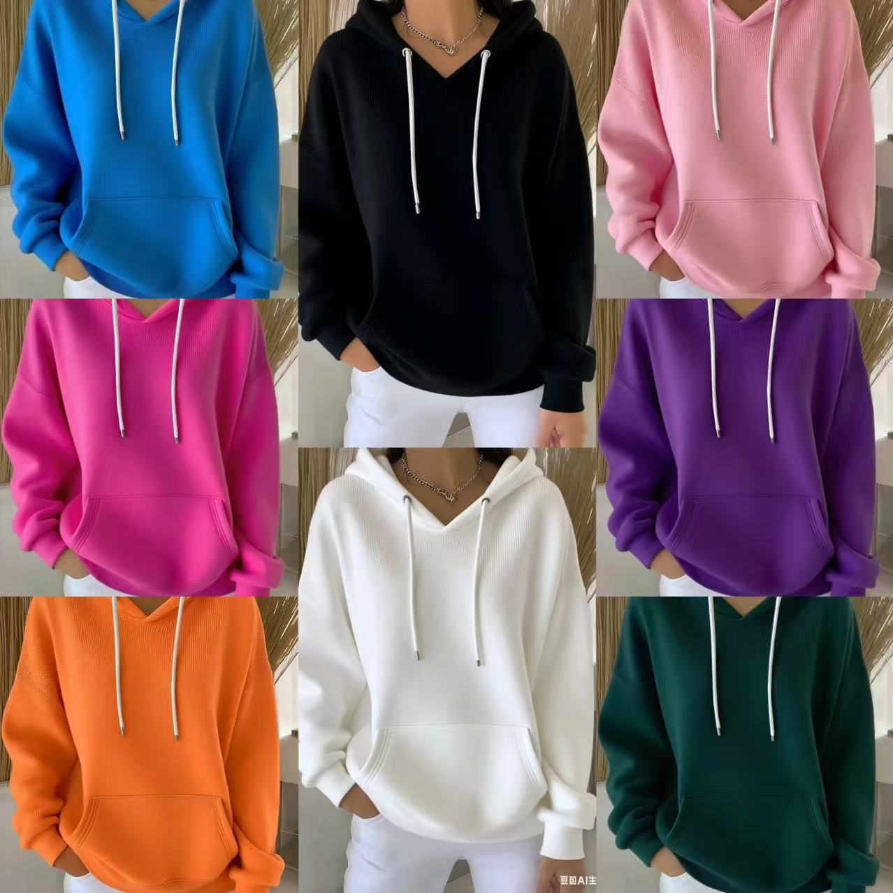 Trendiger Hoodie mit Kapuze und Kordelzug