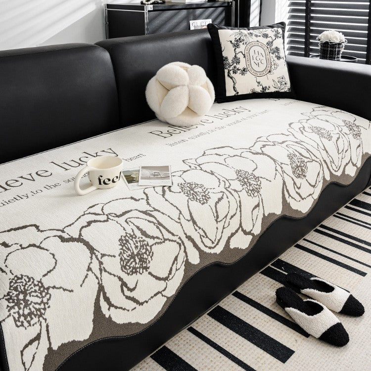 Sofakissen mit Pflanzen-Blumen-Muster, Licht-Luxus-Stil