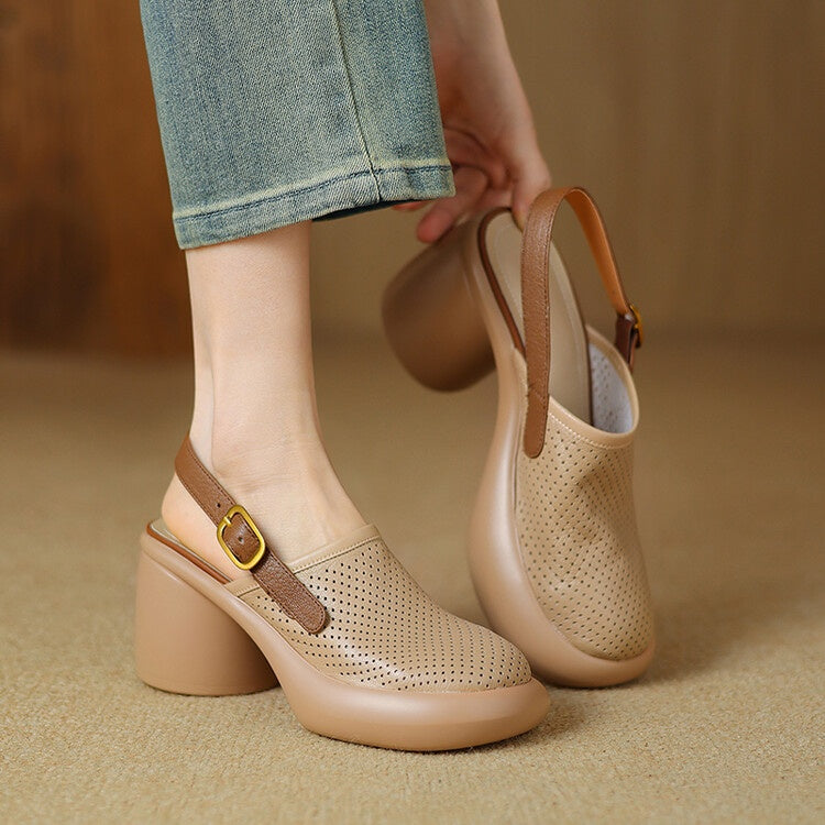 Plateau-Sandalen mit runder Kappe – Bild 16 | LuxeStyle