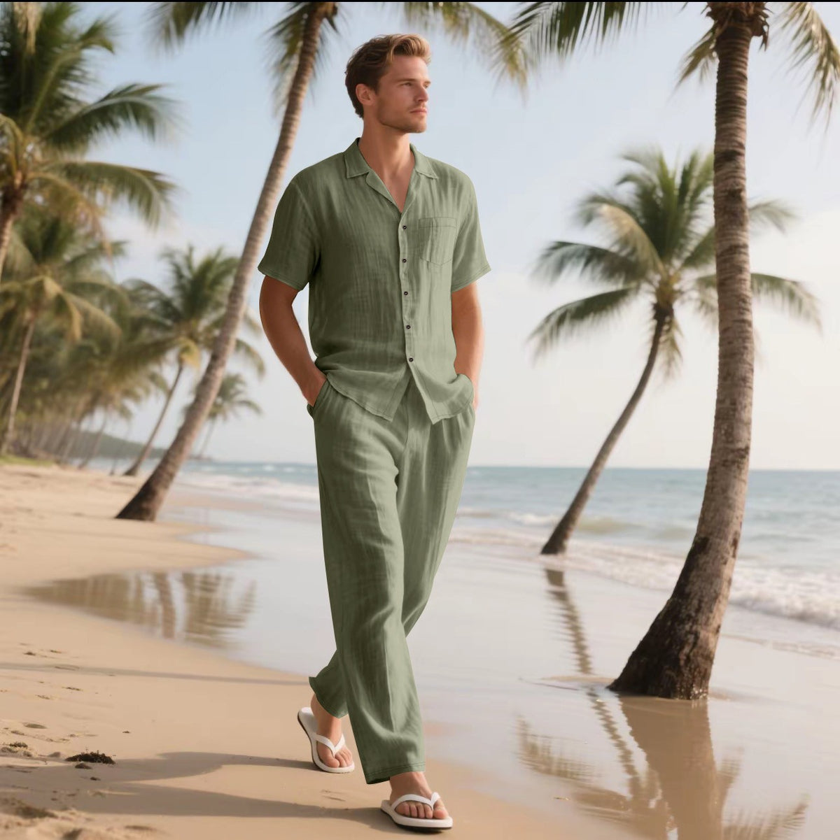 Atmungsaktives Kurzarmhemd & Hose Set – Bild 7 | LuxeStyle