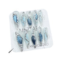 Ocean Blue Cat Eye Kunstnägel – Bild 2 | LuxeStyle