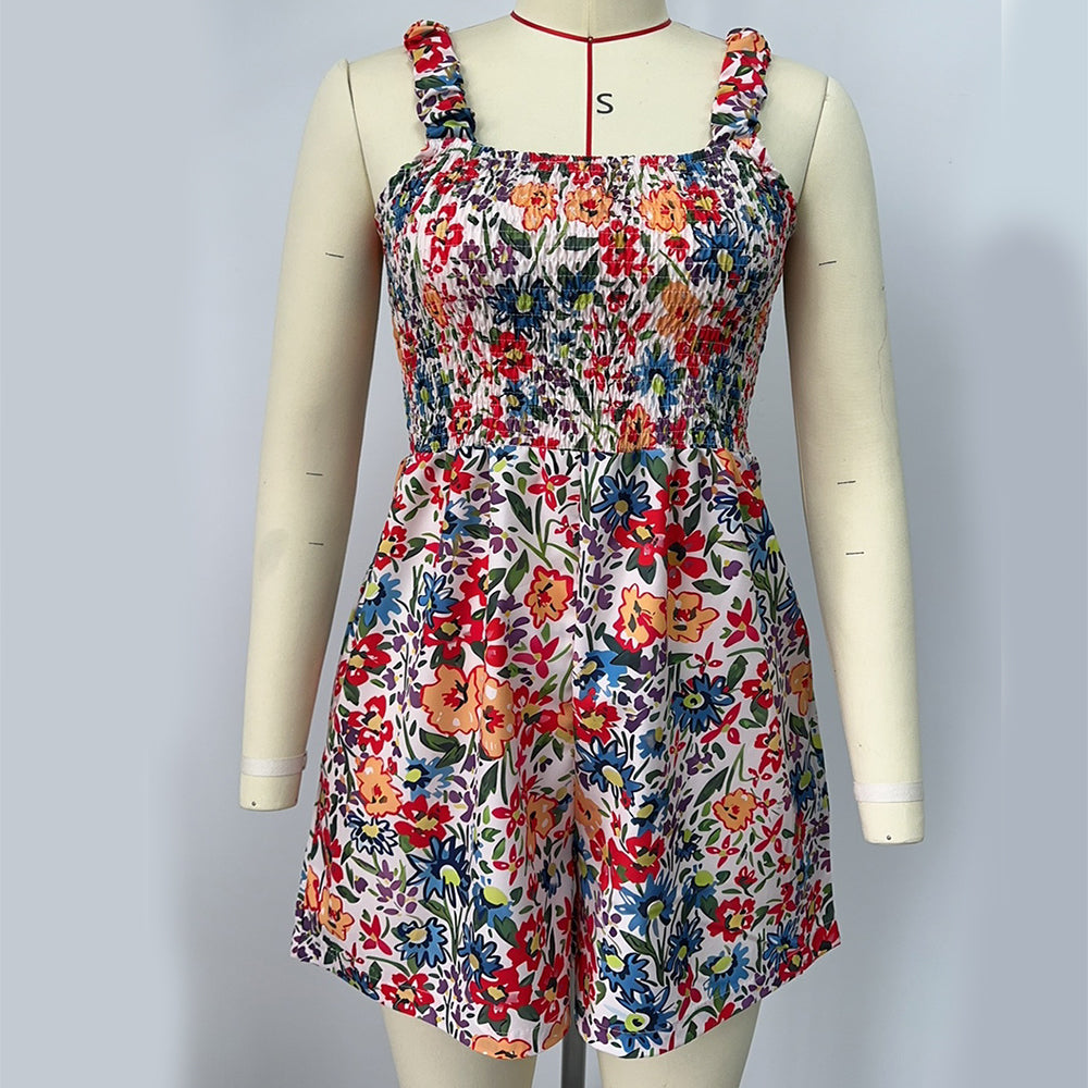 Damen Blumenprint Jumpsuit