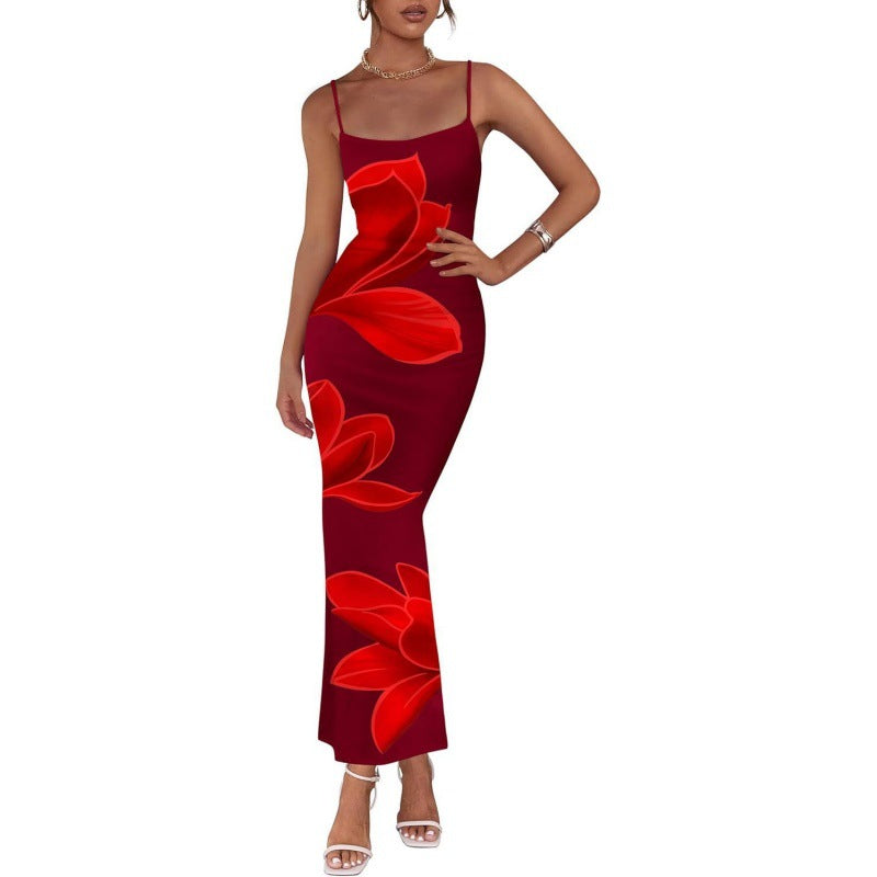 Bodycon Trägerkleid mit Blumenmuster | LuxeStyle