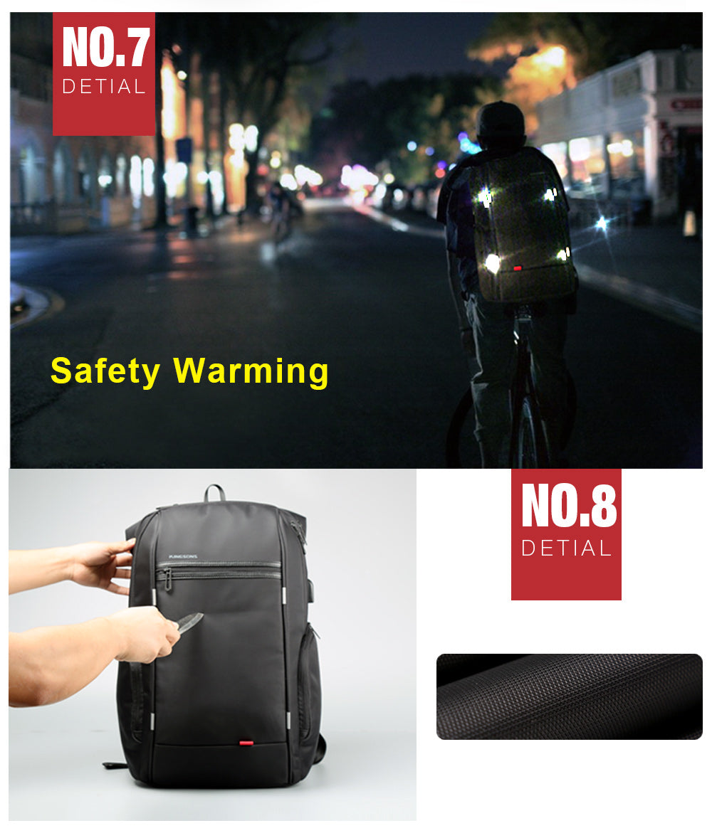 USB-Lade-Rucksack wasserdicht 15" – Bild 3 | LuxeStyle