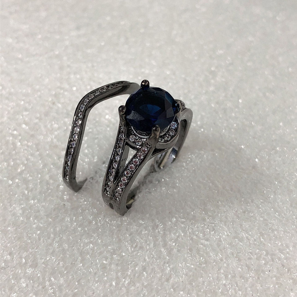 Ring Schwarz · Regenbogen-Kristall