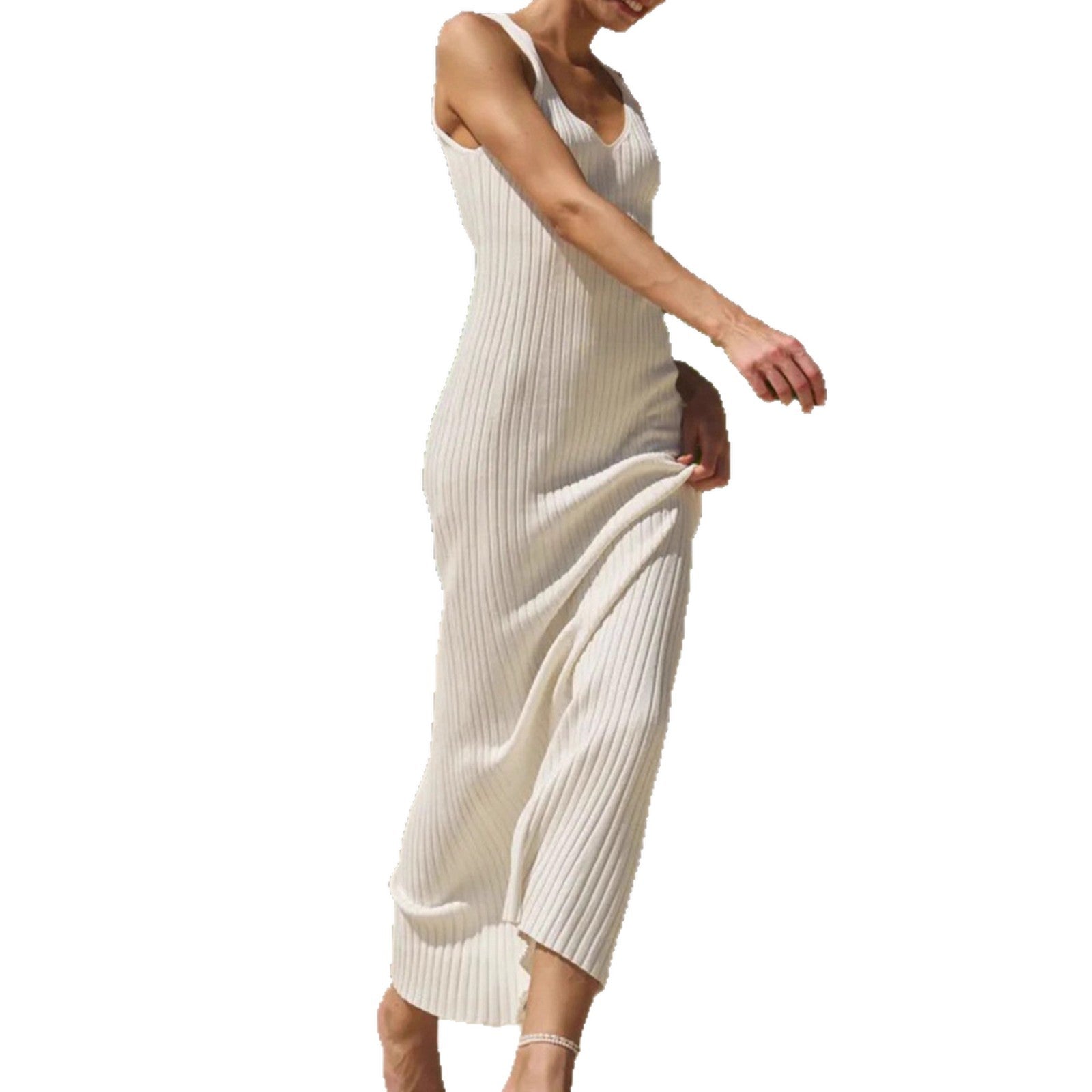 Elegantes Strickkleid mit Spaghettiträgern
